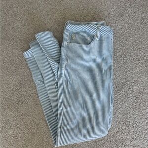 Seven7 Light Blue and White Striped Pants